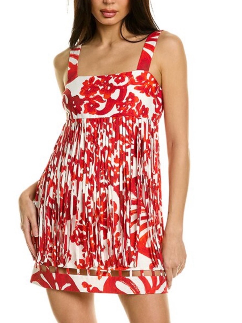 Alexis Anika Linen-Blend Fringe Mini Dress - Size M